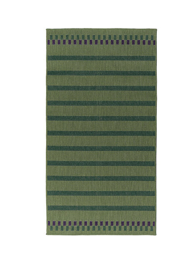 Ikea Green and purple striped rug at Collagerie