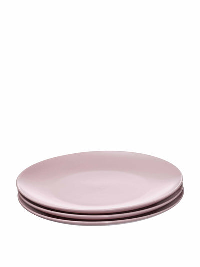 Färgklar Pink stoneware plate (set of 4) at Collagerie