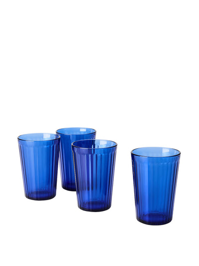 Ikea Blue glass tumblers (set of 4) at Collagerie