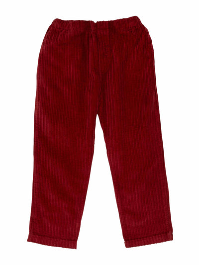 Il Porticciolo Red velvet trousers at Collagerie