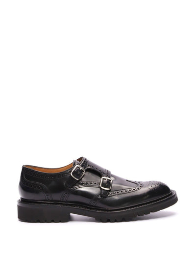 Macian Black Virginia Double Monk shoes at Collagerie