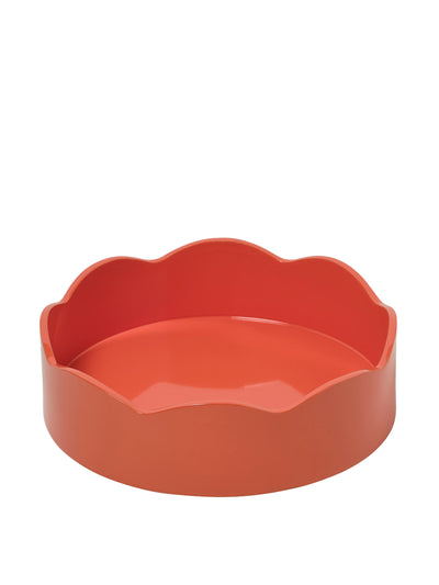 In The Roundhouse Small round orange scalloped tray at Collagerie