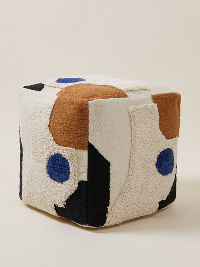 Inside Story Eda abstract patch footstool at Collagerie