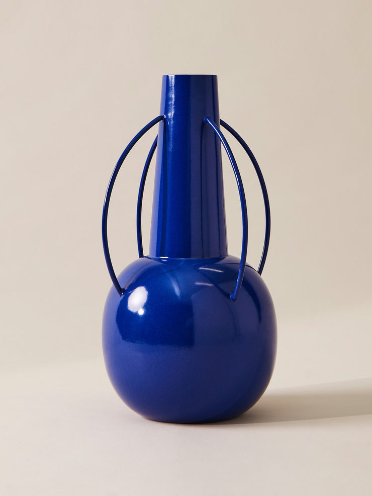Mykonos metal belly vase Interiors Inside Story    - Collagerie