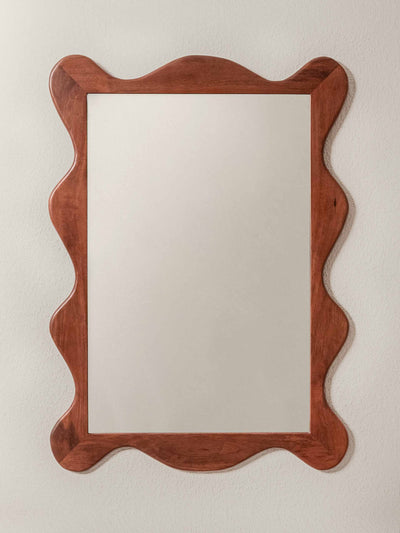 Inside Story Wavy wooden mirror at Collagerie