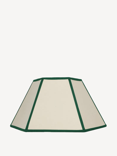 Issy granger Green and cream hexagon linen lampshade at Collagerie