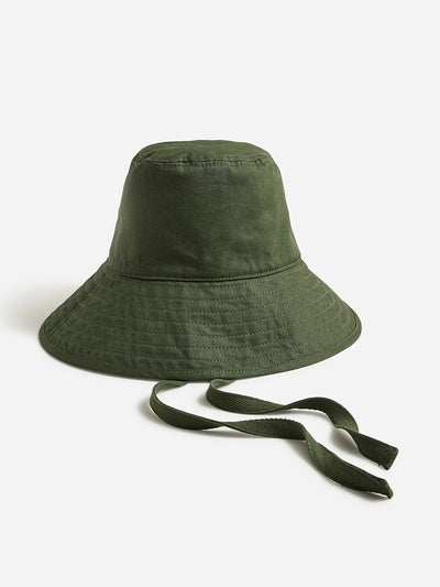 J.Crew Bucket hat with ties at Collagerie