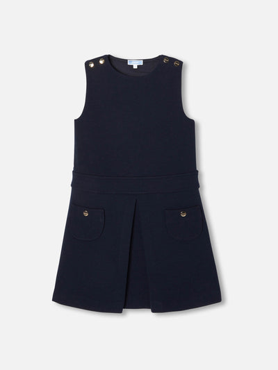 Jacadi Girl pinafore dress in Navy at Collagerie