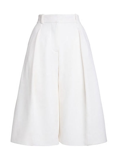 Jacquemus Amalfi pleated crepe shorts at Collagerie