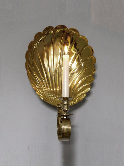 Jane Knapp Brass scallop candle sconce at Collagerie