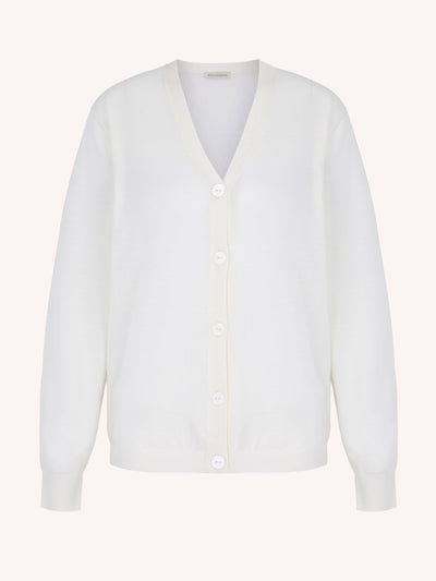 Emilia Wickstead Jaynie Ivory Knit Cardigan at Collagerie