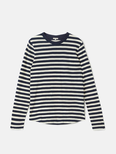 Jigsaw Cotton slub stripe long sleeve tee at Collagerie