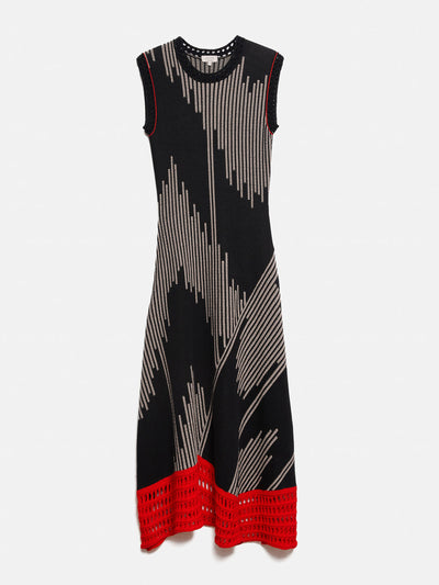Jigsaw Knitted ikat jacquard dress at Collagerie