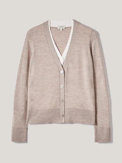 Jigsaw Merino double front cardigan at Collagerie