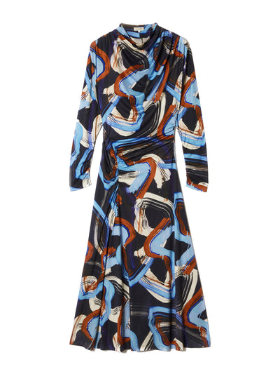 Jigsaw Painted abstract silk dress at Collagerie