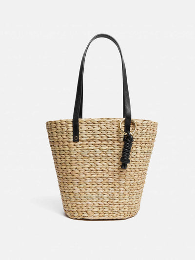 Jigsaw Straw bucket bag at Collagerie