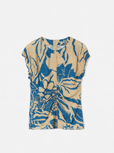 Jigsaw Strokes floral jacquard top at Collagerie