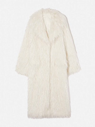 Jigsaw Faux-fur maxi coat at Collagerie