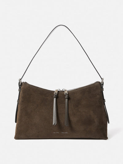 Jigsaw Large Trafalgar shoulder bag in Khaki at Collagerie