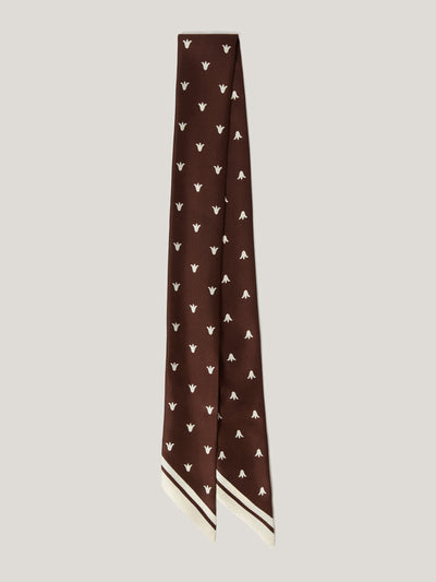 Jigsaw Tulip block narrow silk scarf at Collagerie