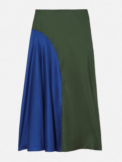 Jigsaw Satin colour block skirt at Collagerie