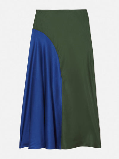 Jigsaw x Roksanda Satin colour block skirt at Collagerie