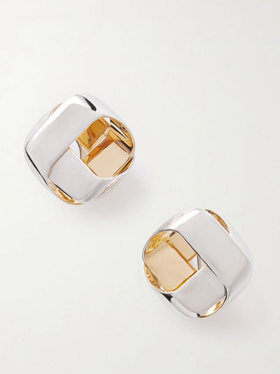 Jil Sander Silver- and gold-tone earrings at Collagerie