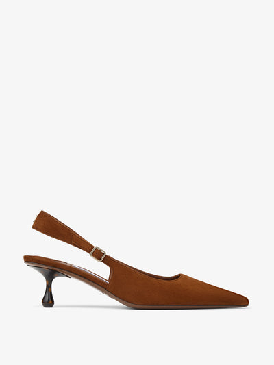 Jimmy Choo Amel 50 tan suede pumps at Collagerie