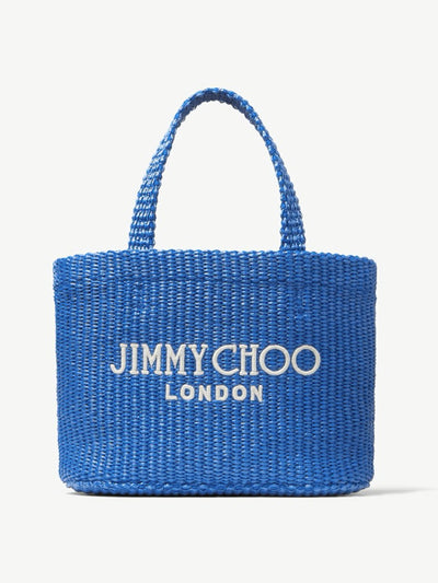 Jimmy Choo Mini blue beach tote bag at Collagerie