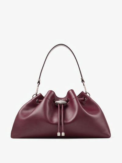 Jimmy Choo Cinch M garnet leather handbag at Collagerie