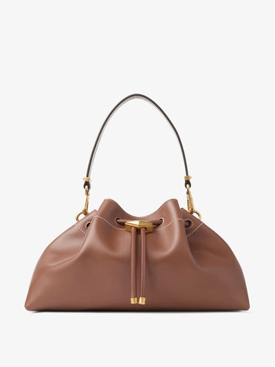 Jimmy Choo Cinch M tan leather bag at Collagerie