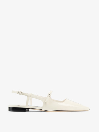 Jimmy Choo Patent leather Didi flats in Latte at Collagerie