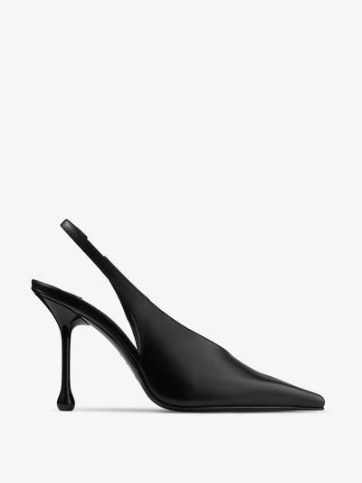 Jimmy Choo Isa 95 black leather pumps at Collagerie