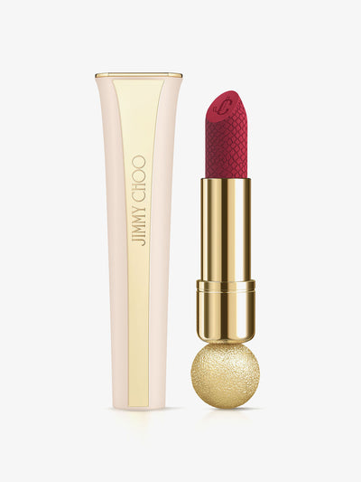 Jimmy Choo JC matte lipstick in red attraction at Collagerie