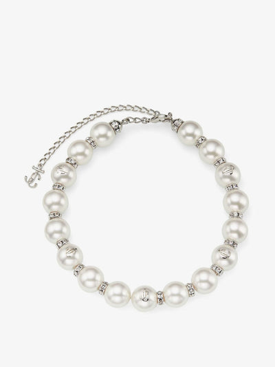 Jimmy Choo Pearl crystal choker at Collagerie