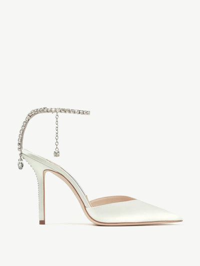 Jimmy Choo Saeda 100 satin pumps at Collagerie