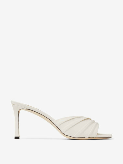 Jimmy Choo White leather mules at Collagerie