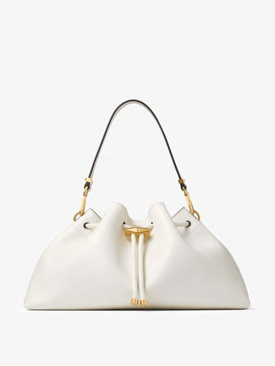 Jimmy Choo Cinch M latte leather bag at Collagerie