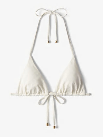 Jimmy Choo Ariah monogram-print triangle bikini top at Collagerie