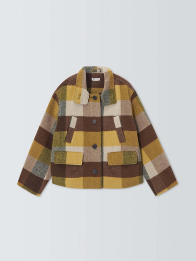 And/Or Check side pocket coat at Collagerie