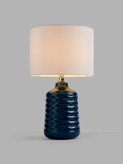 John Lewis Blue ceramic table lamp at Collagerie