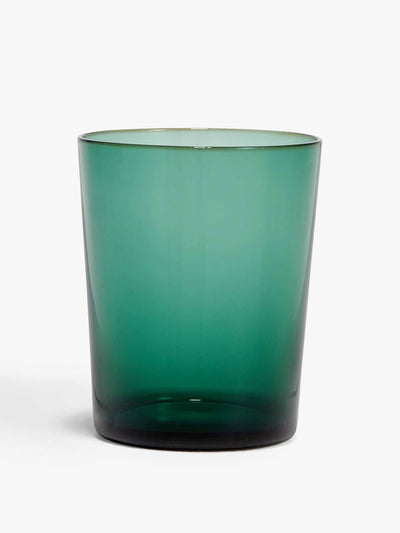 Anyday Glass tumbler with green rim at Collagerie