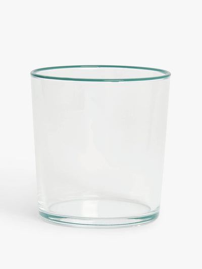 Anyday Rim green clear glass tumbler at Collagerie