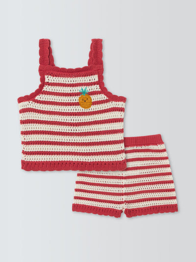 John Lewis & Partners Baby crochet top and shorts set at Collagerie