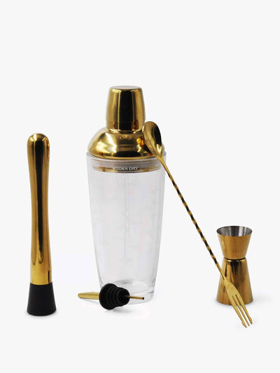 Bar Originale Stainless steel cocktail recipe shaker set at Collagerie