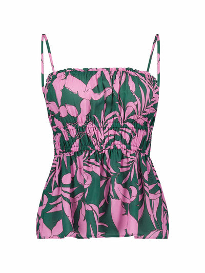 Baukjen Pink and green printed top at Collagerie