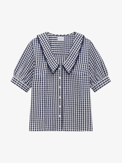 Brora Gingham ricrac shirt at Collagerie