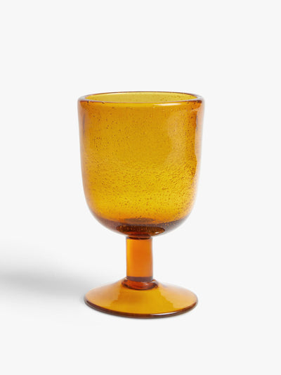 John Lewis & Partners Bubble wine glass in Amber at Collagerie