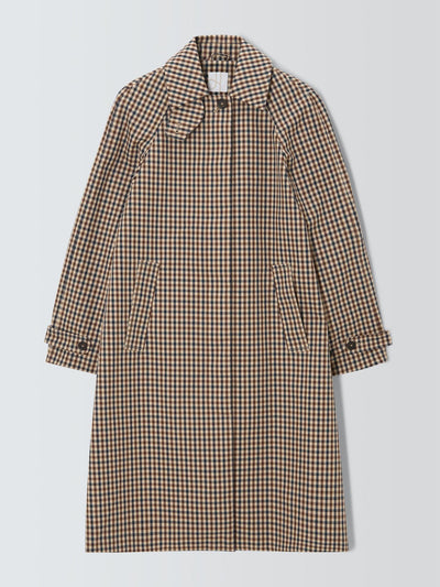 John Lewis & Partners Check cotton mac trench coat at Collagerie