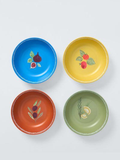 John Lewis & Partners Dolce Vita plastic picnic pasta bowls (set of 4) at Collagerie
